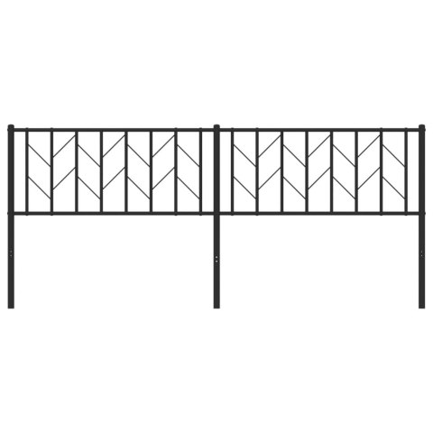 Metalowe wezgłowie, czarne, 200 cm Lumarko! Lumarko!