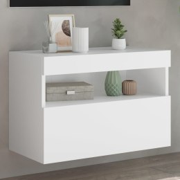  Ścienna szafka TV z LED, biała, 60x30x40 cm Lumarko! Lumarko!