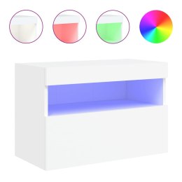  Ścienna szafka TV z LED, biała, 60x30x40 cm Lumarko! Lumarko!
