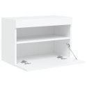 Ścienna szafka TV z LED, biała, 60x30x40 cm Lumarko! Lumarko!