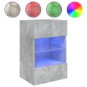  Ścienna szafka TV z LED, szarość betonu, 40x30x60,5 cm Lumarko! Lumarko!