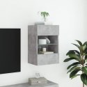  Ścienna szafka TV z LED, szarość betonu, 40x30x60,5 cm Lumarko! Lumarko!