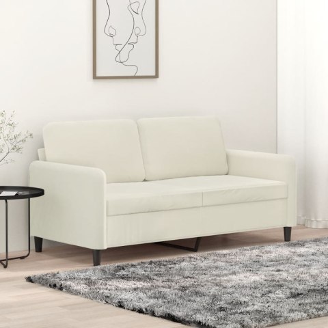 Sofa 2-osobowa, kremowy, 140 cm, tapicerowana aksamitem Lumarko! Lumarko!