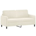 Sofa 2-osobowa, kremowy, 140 cm, tapicerowana aksamitem Lumarko! Lumarko!