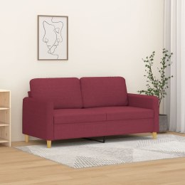  Sofa 2-osobowa, winna czerwień, 140 cm, tapicerowana tkaniną Lumarko! Lumarko!