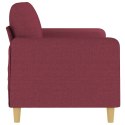Sofa 2-osobowa, winna czerwień, 140 cm, tapicerowana tkaniną Lumarko! Lumarko!