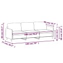  Sofa 3-osobowa, brązowa, 180 cm, tapicerowana aksamitem Lumarko! Lumarko!