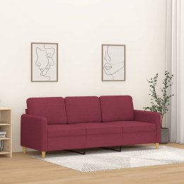  Sofa 3-osobowa, winna czerwień, 180 cm,tapicerowana tkaniną Lumarko! Lumarko!
