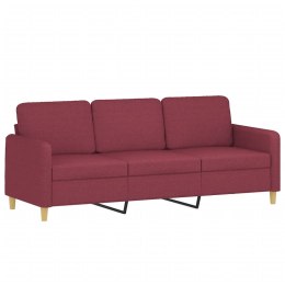  Sofa 3-osobowa, winna czerwień, 180 cm,tapicerowana tkaniną Lumarko! Lumarko!