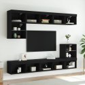  Szafka TV z LED, czarna, 80x30x30 cm Lumarko! Lumarko!