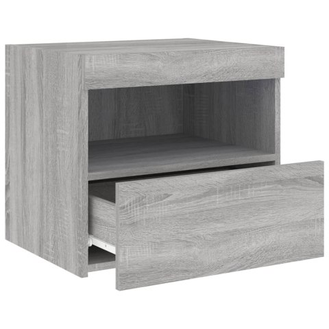 Szafka nocna z LED, szary dąb sonoma, 50x40x45 cm Lumarko! Lumarko!