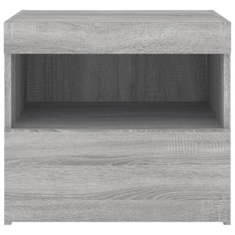 Szafka nocna z LED, szary dąb sonoma, 50x40x45 cm Lumarko! Lumarko!