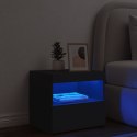  Szafka nocna z oświetleniem LED, czarna, 50x40x45 cm Lumarko! Lumarko!