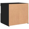  Szafka nocna z oświetleniem LED, czarna, 50x40x45 cm Lumarko! Lumarko!