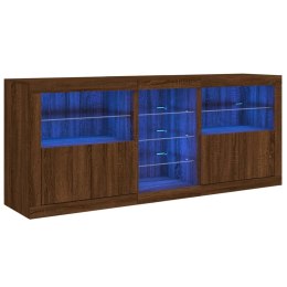  Szafka z oświetleniem LED, brązowy dąb, 162x37x67 cm Lumarko! Lumarko!