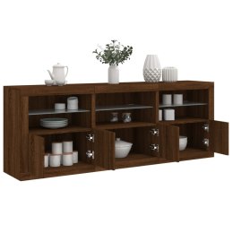  Szafka z oświetleniem LED, brązowy dąb, 181,5x37x67 cm Lumarko! Lumarko!