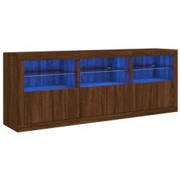  Szafka z oświetleniem LED, brązowy dąb, 181,5x37x67 cm Lumarko! Lumarko!