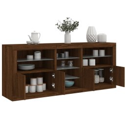  Szafka z oświetleniem LED, brązowy dąb, 181,5x37x67 cm Lumarko! Lumarko!