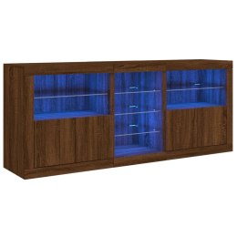  Szafka z oświetleniem LED, brązowy dąb, 181,5x37x67 cm Lumarko! Lumarko!