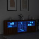 Szafka z oświetleniem LED, brązowy dąb, 181,5x37x67 cm Lumarko! Lumarko!
