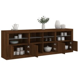  Szafka z oświetleniem LED, brązowy dąb, 202x37x67 cm Lumarko! Lumarko!