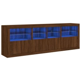  Szafka z oświetleniem LED, brązowy dąb, 202x37x67 cm Lumarko! Lumarko!