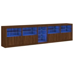  Szafka z oświetleniem LED, brązowy dąb, 283x37x67 cm Lumarko! Lumarko!