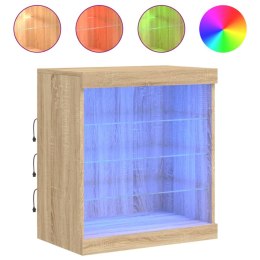  Szafka z oświetleniem LED, dąb sonoma, 60,5x37x67 cm Lumarko! Lumarko!