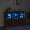Szafka z oświetleniem LED, przydymiony dąb, 162x37x100 cm Lumarko! Lumarko!