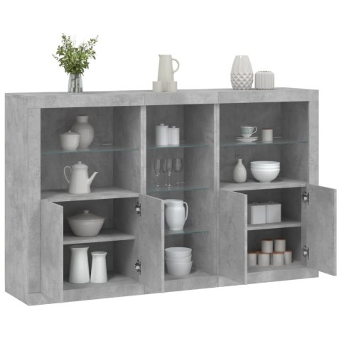  Szafka z oświetleniem LED, szarość betonu, 162x37x100 cm Lumarko! Lumarko!