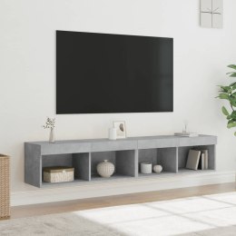  Szafki TV, z LED, 2 szt., szarość betonu, 80x30x30 cm Lumarko! Lumarko!