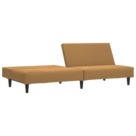 2-osobowa kanapa, brązowa, tapicerowana aksamitem Lumarko! Lumarko!