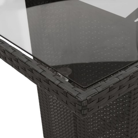  9-cz. zestaw mebli ogrodowych z poduszkami, czarny, rattan PE Lumarko! Lumarko!