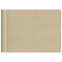  Parawan balkonowy, beżowy, 75x1000 cm, 100% poliester Oxford Lumarko! Lumarko!