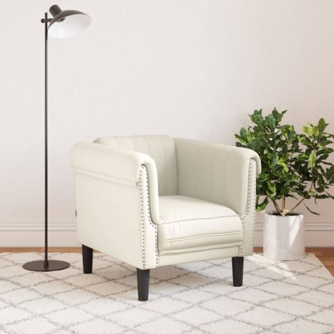  Fotel, kremowy, tapicerowany aksamitem Lumarko! Lumarko!