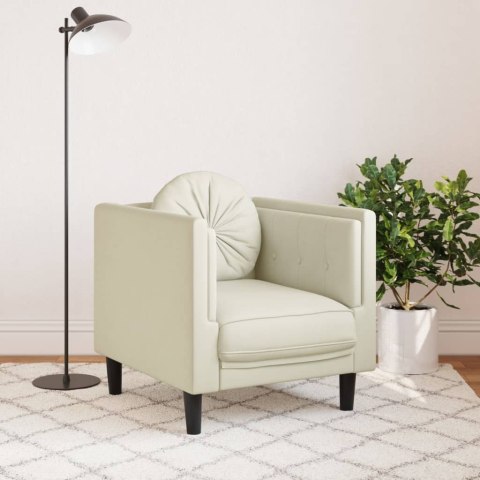  Fotel z poduszkami, kremowy, aksamit Lumarko! Lumarko!