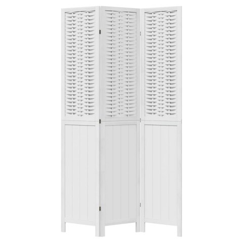  Parawan pokojowy, 3-panelowy, biały, lite drewno paulowni Lumarko! Lumarko!