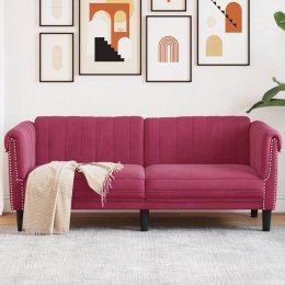  Sofa dwuosobowa, winna czerwień, aksamit Lumarko! Lumarko!
