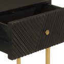 Stolik konsolowy, czarny, 90x30x76 cm, drewno mango i żelazo Lumarko! Lumarko!