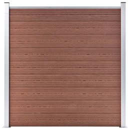 Ogrodzenie WPC, 4 panele kwadratowe, 1 skośny, 792x186 cm, brąz Lumarko! Lumarko!