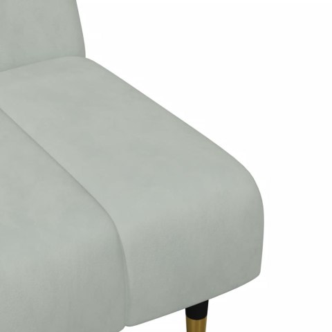 2-częściowy komplet wypoczynkowy, jasnoszary, aksamitny Lumarko! Lumarko!