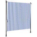  Roleta zewnętrzna, niebiesko-biała, 200x270 cm, tkanina i stal Lumarko! Lumarko!