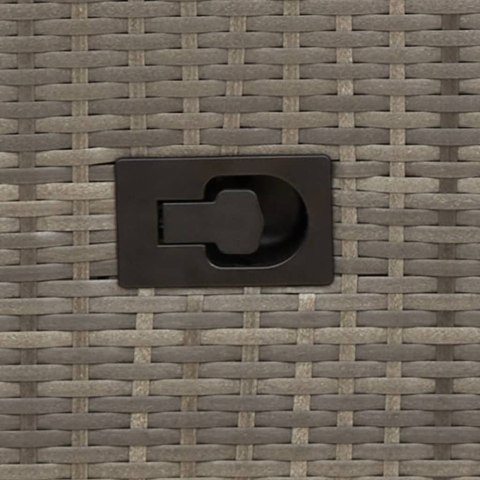  Rozkładana sofa ogrodowa dla 2 os., ze stolikiem, szara Lumarko! Lumarko!