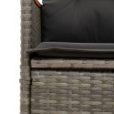  Rozkładana sofa ogrodowa dla 2 os., ze stolikiem, szara Lumarko! Lumarko!