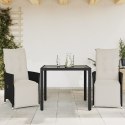 3-częściowy zestaw mebli bistro z poduszkami, czarny, polirattan Lumarko! Lumarko!