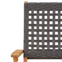 5-częściowy zestaw mebli ogrodowych, czarny rattan PE i drewno Lumarko! Lumarko!