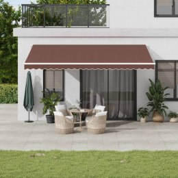 Ręcznie zwijana markiza, brązowa 500x300 cm Lumarko! Lumarko!