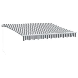 Ręcznie zwijana markiza z LED, antracytowo-biała, 300x250 cm Lumarko! Lumarko!