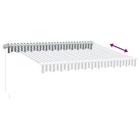 Ręcznie zwijana markiza z LED, antracytowo-biała, 300x250 cm Lumarko! Lumarko!