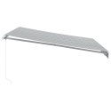 Ręcznie zwijana markiza z LED, antracytowo-biała, 400x350 cm Lumarko! Lumarko!